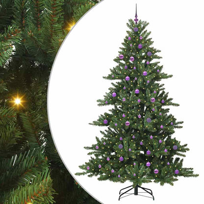 Artificial Hinged Christmas Tree Green 240 cm PVC and Steel