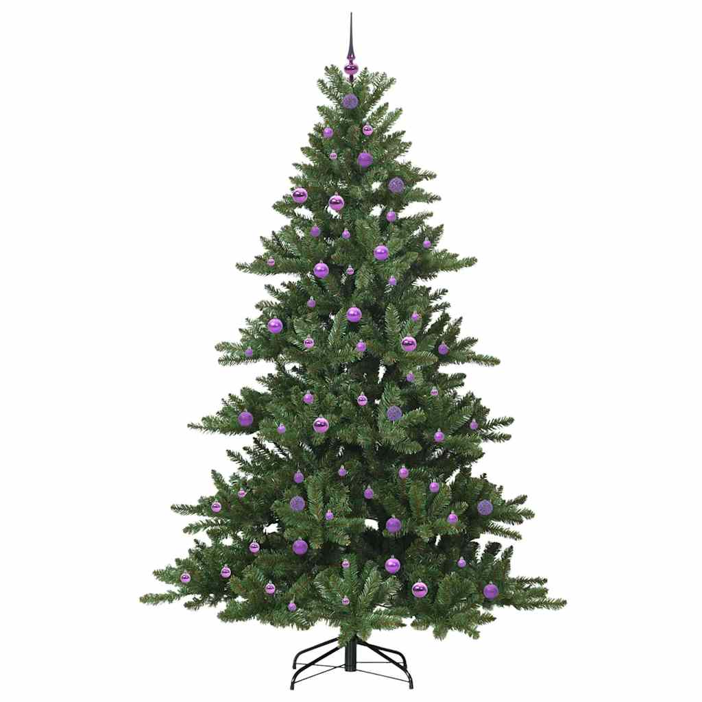 Artificial Hinged Christmas Tree Green 240 cm PVC and Steel