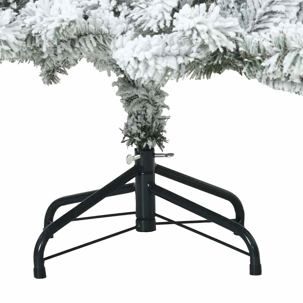 Artificial Hinged Christmas Tree White 150 cm PVC and Steel