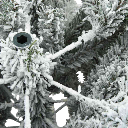 Artificial Hinged Christmas Tree White 150 cm PVC and Steel