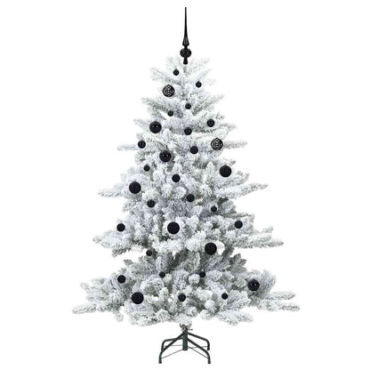 Artificial Hinged Christmas Tree White 150 cm PVC and Steel