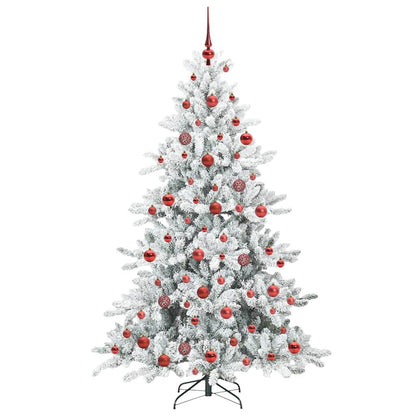 Artificial Hinged Christmas Tree White 180 cm PVC and Steel