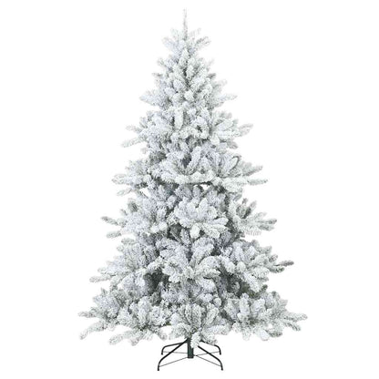 Artificial Hinged Christmas Tree White 180 cm PVC and Steel