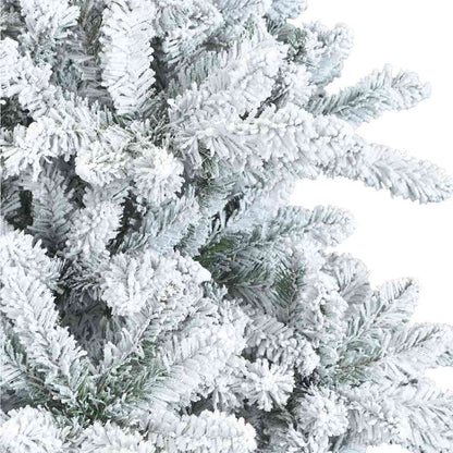 Artificial Hinged Christmas Tree White 210 cm PVC and Steel