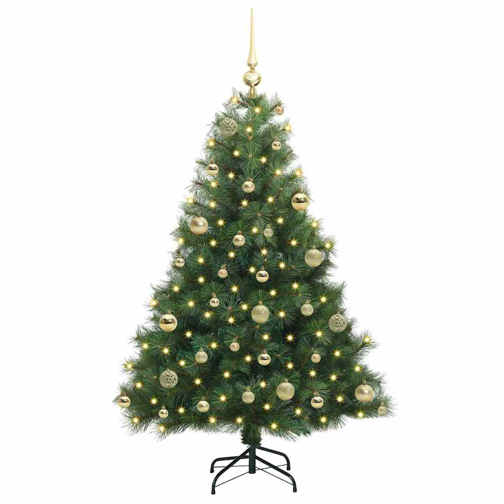 Artificial Christmas Tree with 150 LEDs Green 120 cm PE and PVC