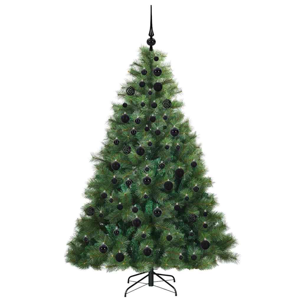 Artificial Christmas Tree with 300 LEDs Green 180 cm PE and PVC