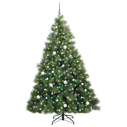 Artificial Christmas Tree with 300 LEDs Green 210 cm PE and PVC