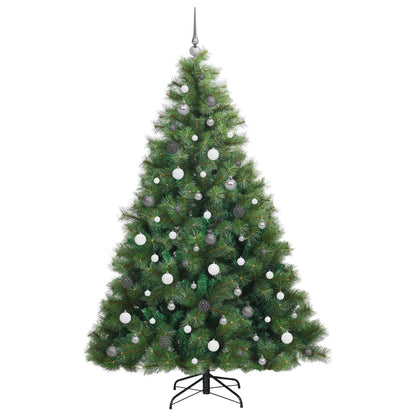 Artificial Christmas Tree with 300 LEDs Green 210 cm PE and PVC