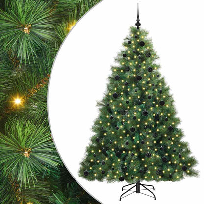 Artificial Christmas Tree with 300 LEDs Green 210 cm PE and PVC