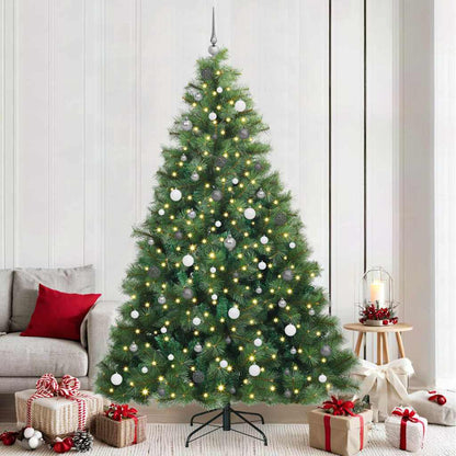 Artificial Christmas Tree with 300 LEDs Green 240 cm PE and PVC