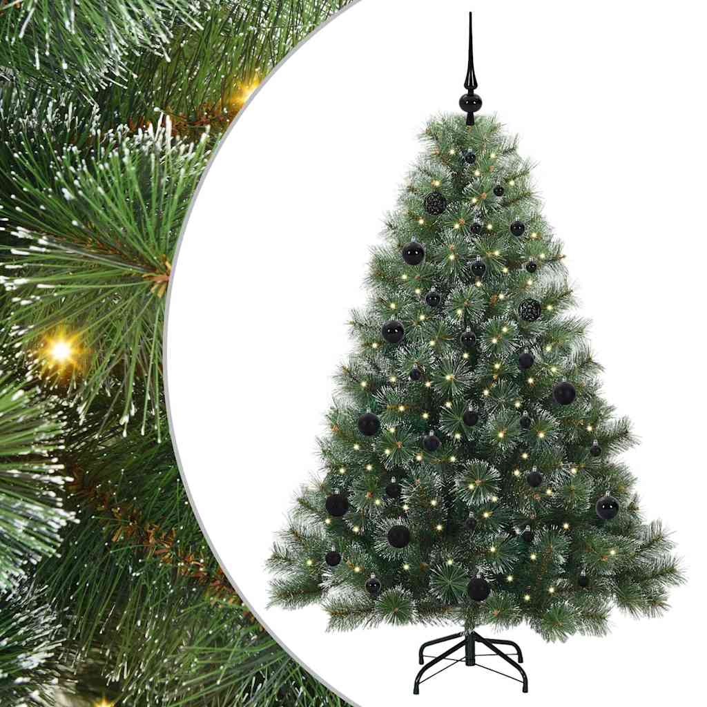 Artificial Christmas Tree with 150 LEDs Green 150 cm PE and PVC