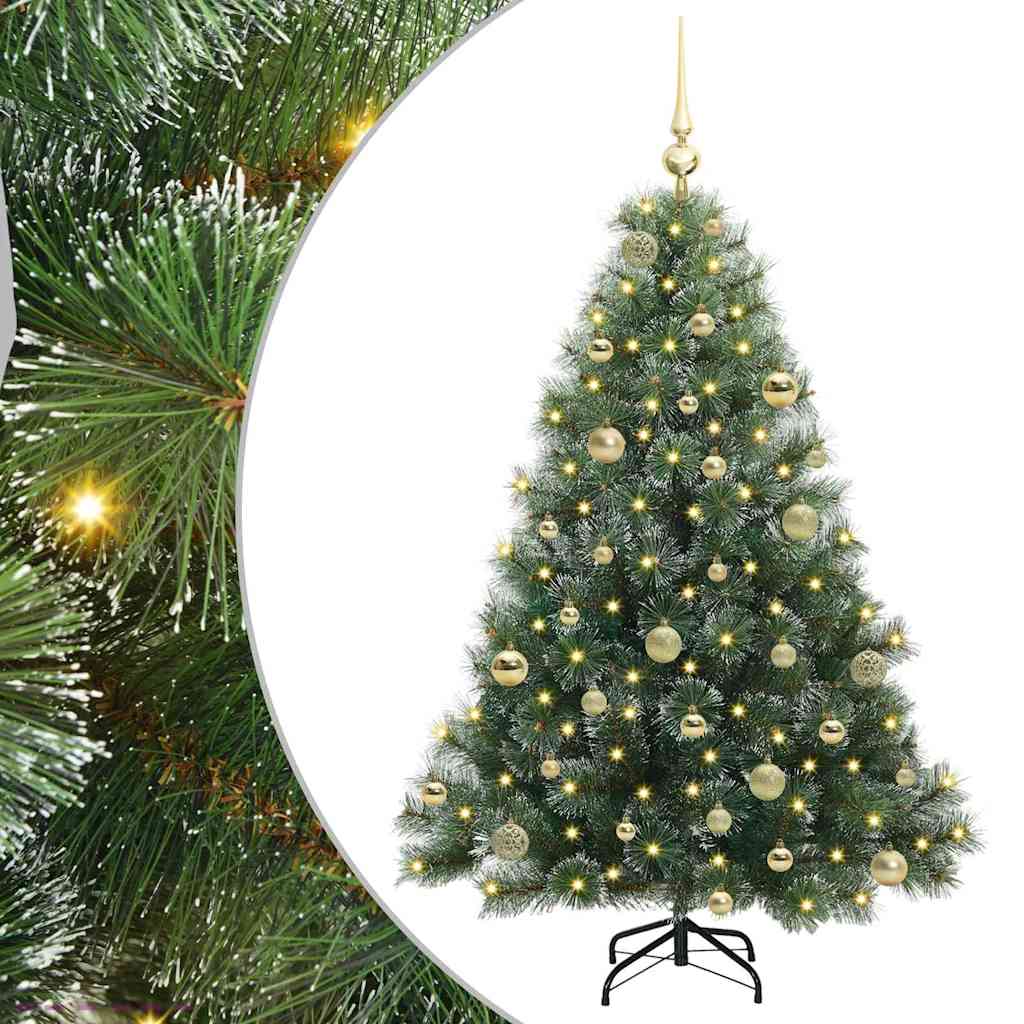Artificial Christmas Tree with 150 LEDs Green 150 cm PE and PVC