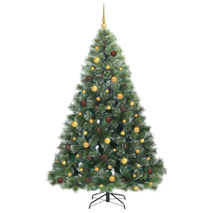 Artificial Christmas Tree with 300 LEDs Green 210 cm PE and PVC