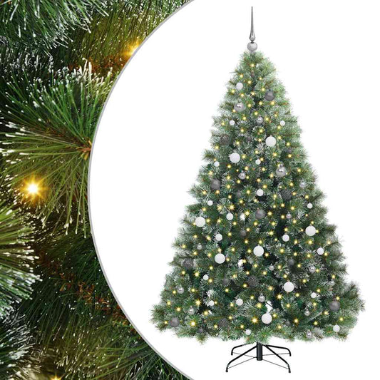 Artificial Christmas Tree with 300 LEDs Green 210 cm PE and PVC