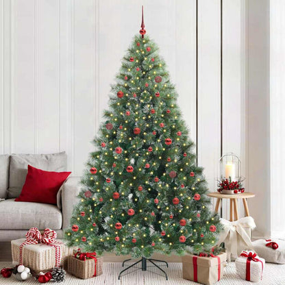 Artificial Christmas Tree with 300 LEDs Green 210 cm PE and PVC