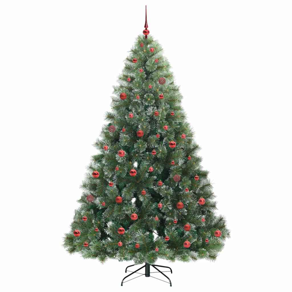 Artificial Christmas Tree with 300 LEDs Green 210 cm PE and PVC