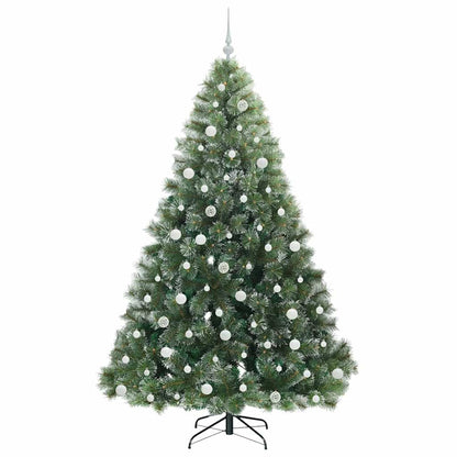 Artificial Christmas Tree with 300 LEDs Green 210 cm PE and PVC