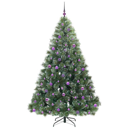Artificial Christmas Tree with 300 LEDs Green 210 cm PE and PVC