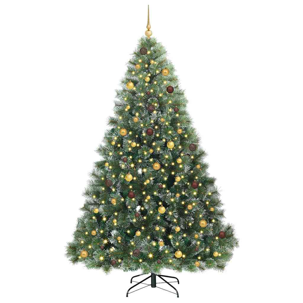 Artificial Christmas Tree with 300 LEDs Green 240 cm PE and PVC