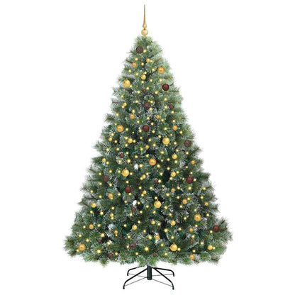 Artificial Christmas Tree with 300 LEDs Green 240 cm PE and PVC