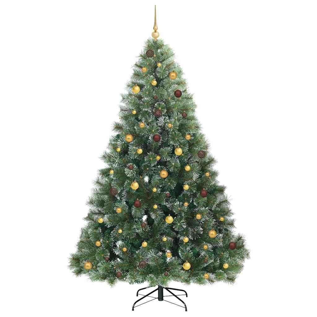 Artificial Christmas Tree with 300 LEDs Green 240 cm PE and PVC
