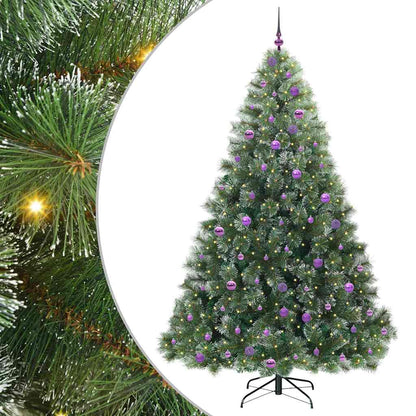 Artificial Christmas Tree with 300 LEDs Green 240 cm PE and PVC