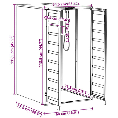 Wheelie Bin Storage with Gas Lift-up Lid for 240L Bin Steel
