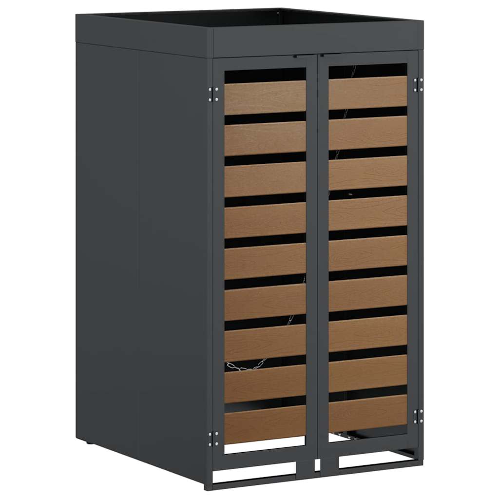 Wheelie Bin Storage with Planter Roof for 240L Bin Steel