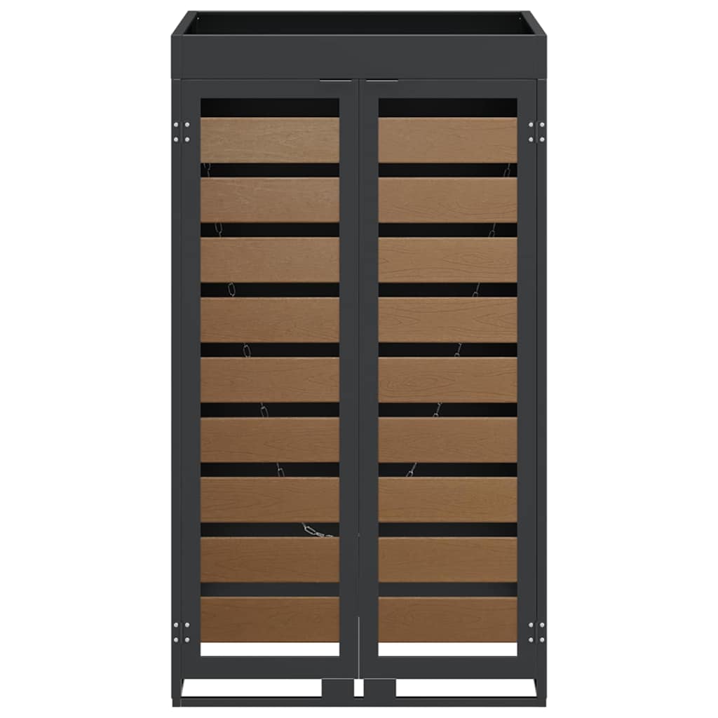 Wheelie Bin Storage with Planter Roof for 240L Bin Steel