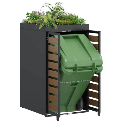 Wheelie Bin Storage with Planter Roof for 240L Bin Steel
