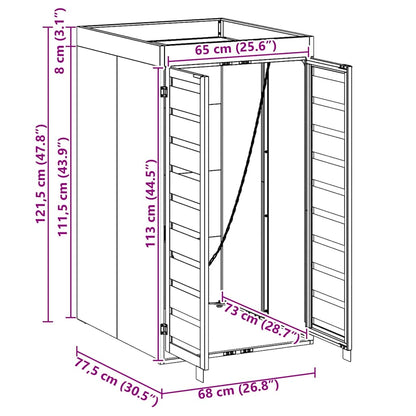 Wheelie Bin Storage with Planter Roof for 240L Bin Steel