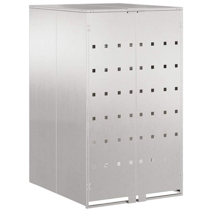 Wheelie Bin Storage with Gas Lift-up Lid for 240L Bin Silver