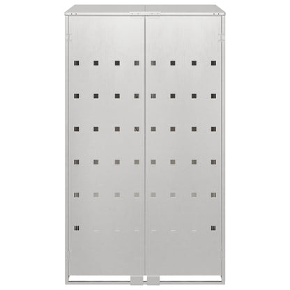 Wheelie Bin Storage with Gas Lift-up Lid for 240L Bin Silver