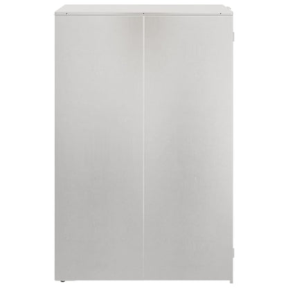 Wheelie Bin Storage with Gas Lift-up Lid for 240L Bin Silver