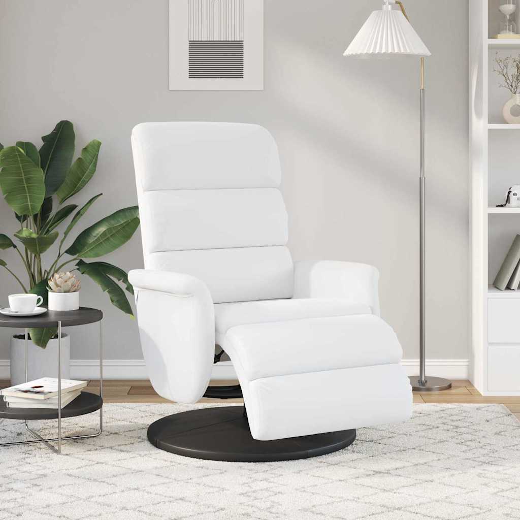 Recliner Chair White 71 x 98 x 106 cm Faux leather