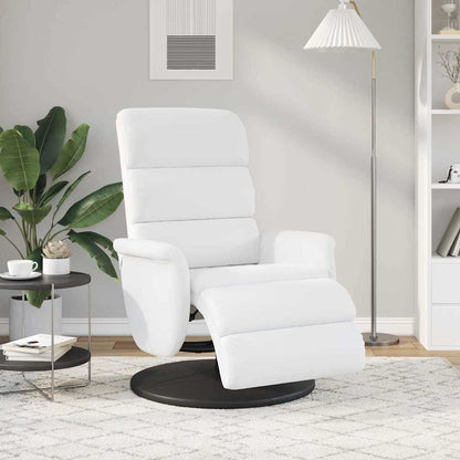 Recliner Chair White 71 x 98 x 106 cm Faux leather