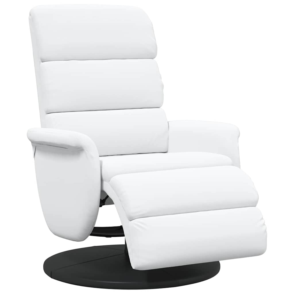 Recliner Chair White 71 x 98 x 106 cm Faux leather