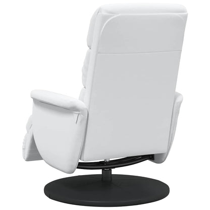 Recliner Chair White 71 x 98 x 106 cm Faux leather