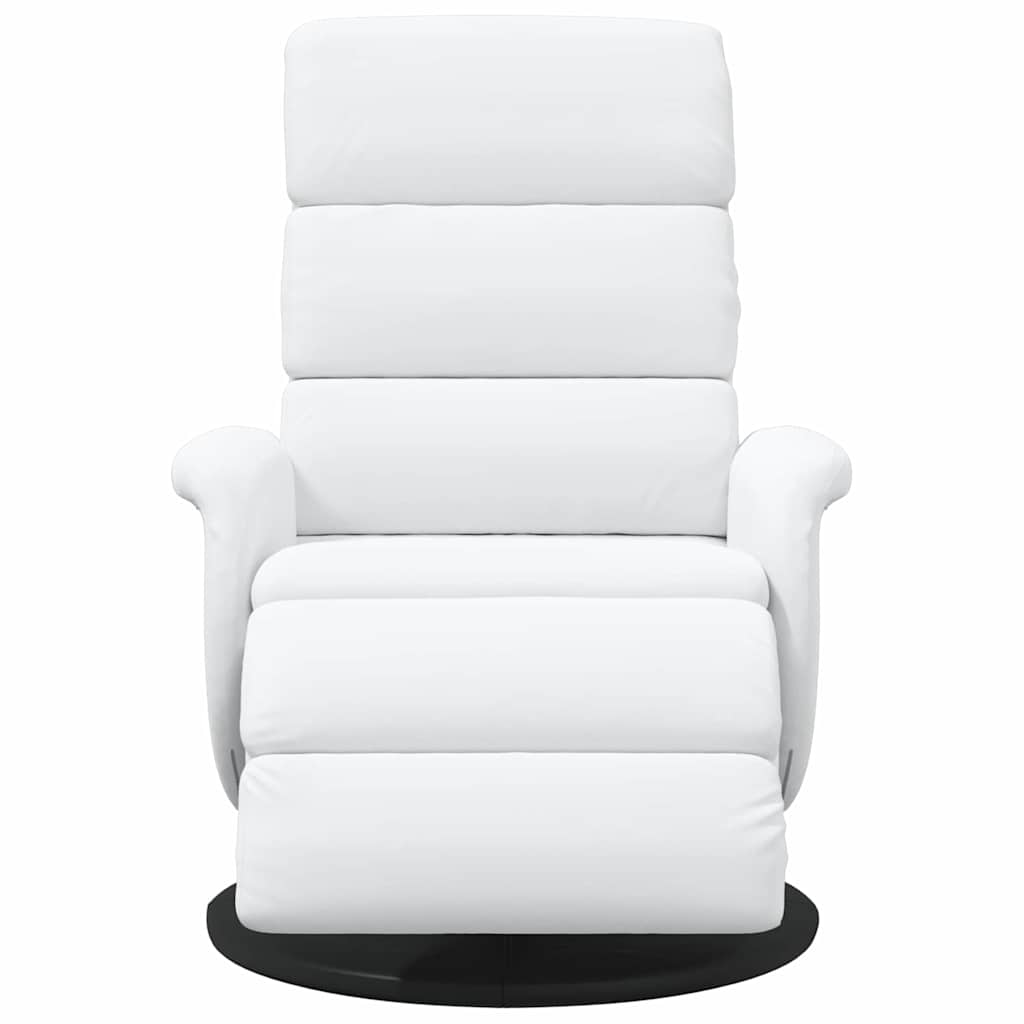Recliner Chair White 71 x 98 x 106 cm Faux leather