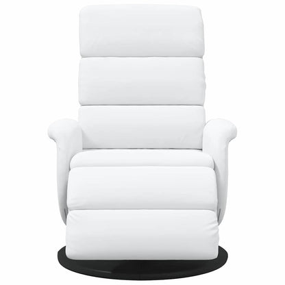 Recliner Chair White 71 x 98 x 106 cm Faux leather