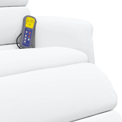 Massage Recliner Chair White 71 x 98 x 106 cm Faux leather