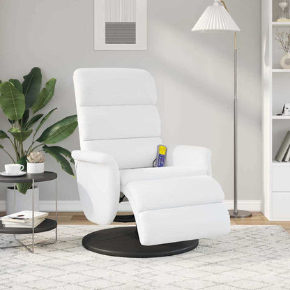 Massage Recliner Chair White 71 x 98 x 106 cm Faux leather