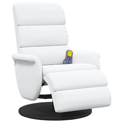 Massage Recliner Chair White 71 x 98 x 106 cm Faux leather