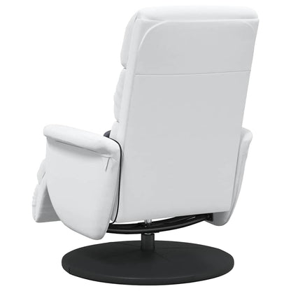 Massage Recliner Chair White 71 x 98 x 106 cm Faux leather