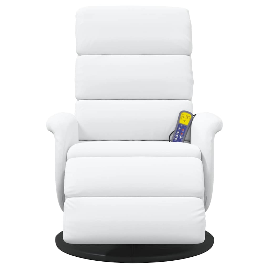 Massage Recliner Chair White 71 x 98 x 106 cm Faux leather