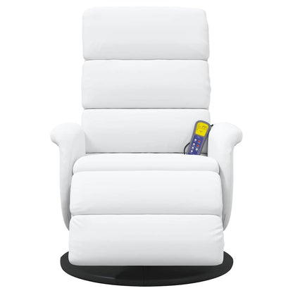 Massage Recliner Chair White 71 x 98 x 106 cm Faux leather