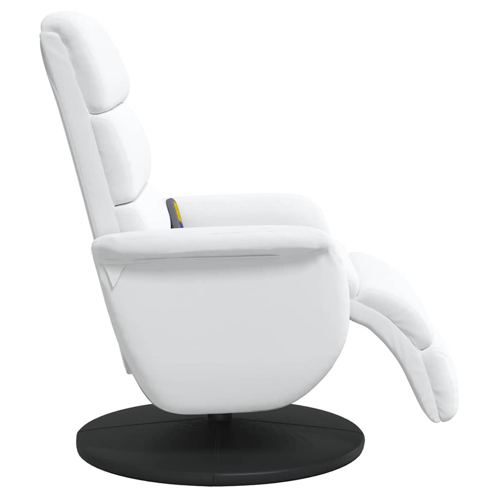 Massage Recliner Chair White 71 x 98 x 106 cm Faux leather