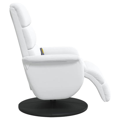 Massage Recliner Chair White 71 x 98 x 106 cm Faux leather