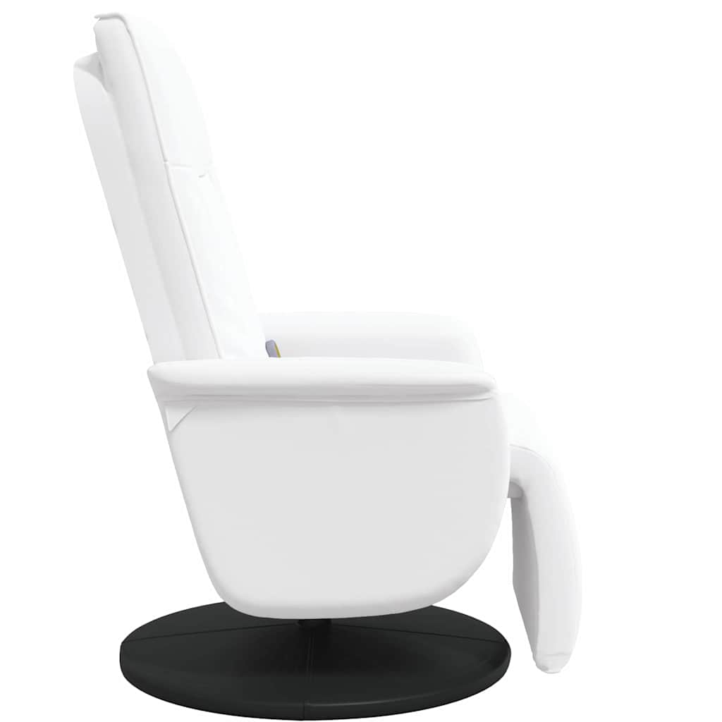 Swivel Massage Recliner Chair White 71 x 90 x 105 cm