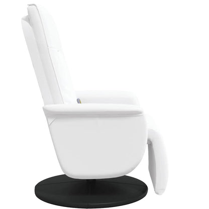 Swivel Massage Recliner Chair White 71 x 90 x 105 cm